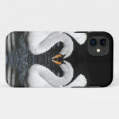 Coques Case-Mate iPhone Image retournée blanche de cygnes muets (Dos (Horizontal))