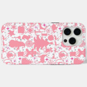 Coques Case-Mate iPhone Images de Noël en rose (Verso (horizontal))