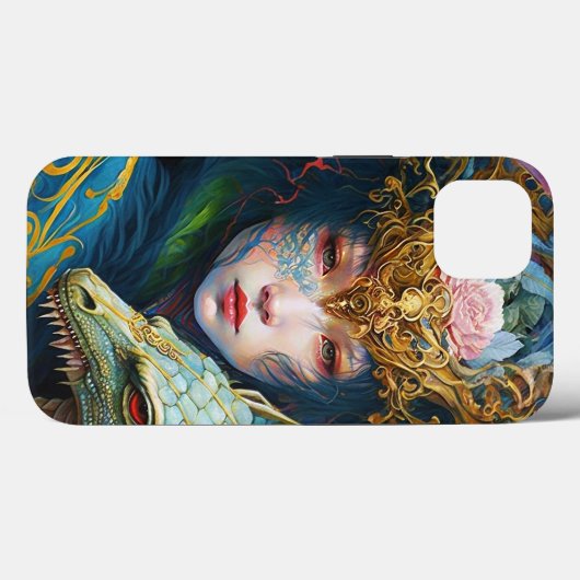 Coques Case-Mate iPhone Imaginaire Art Dragon déesse Queen Coque-Mate iPho (Verso (horizontal))