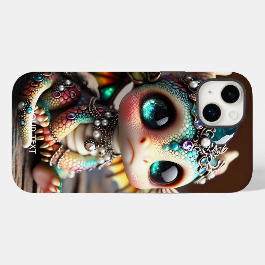 Coques Case-Mate iPhone Imaginaire Bébé mignon Dragon Verre (Verso (horizontal))