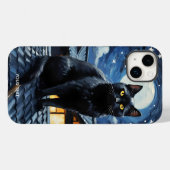 Coques Case-Mate iPhone Imaginaire Belle étoile de nuit Chat (Verso (horizontal))