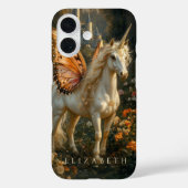 Coques Case-Mate iPhone Imaginaire blanc Cheval Fairy Orange Papillon aile (Verso)