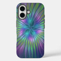 Imaginaire brillant coloré Fleur Abstrait Fractal