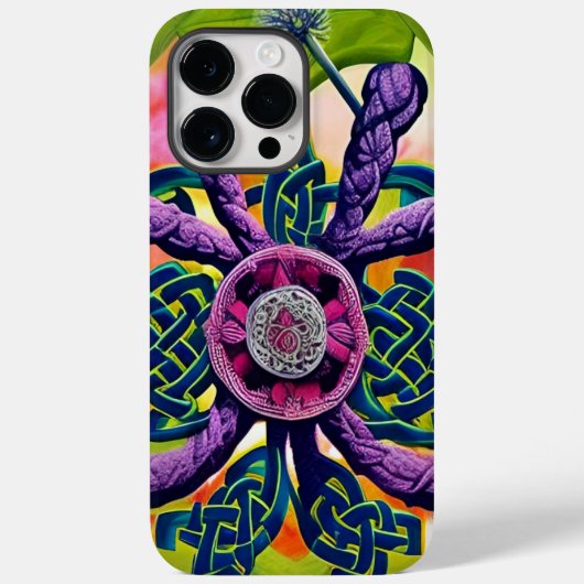 Coques Case-Mate iPhone Imaginaire Celtique violet Art Abstrait (Verso)