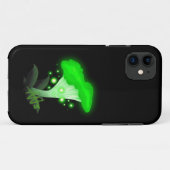 Coques Case-Mate iPhone Imaginaire Chanterelle Champignon vert brillant (Dos (Horizontal))