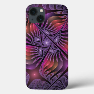 iPhone 13 Case Imaginaire coloré Abstrait Trippy Violet Fractal