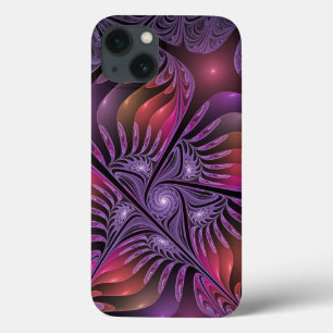 Etui iPhone Case-Mate Imaginaire coloré Abstrait Trippy Violet Fractal