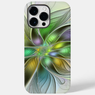 Coque Pour Pour iPhone 14 Pro Max Imaginaire coloré Fleur moderne Abstrait Fractal
