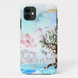Coque iPhone 11 Imaginaire Crystal Horse Carriage