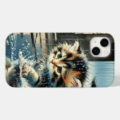 Coques Case-Mate iPhone Imaginaire Cute Kitten Sous Pluie (Verso (horizontal))