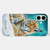 Coques Case-Mate iPhone Imaginaire Cute Lynx Cub hiver (Verso (horizontal))