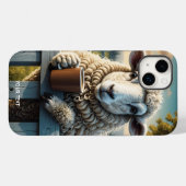 Coques Case-Mate iPhone Imaginaire Cute Sheep Café Soirée (Verso (horizontal))