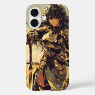 Coques iPhone 16 Imaginaire de chevalier de femme Anime