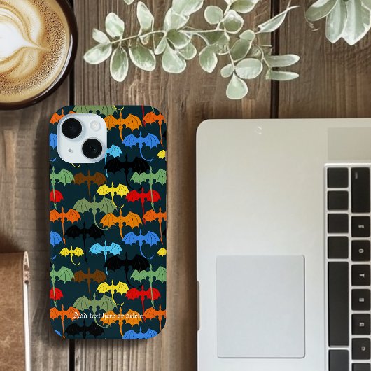 Coques Case-Mate iPhone Imaginaire de vol de l'aile Dragon Blue