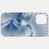 Coques Case-Mate iPhone Imaginaire dynamique tons bleus Abstraits Art frac (Verso (horizontal))