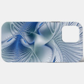Coques Case-Mate iPhone Imaginaire dynamique tons bleus Abstraits Art frac (Verso (horizontal))