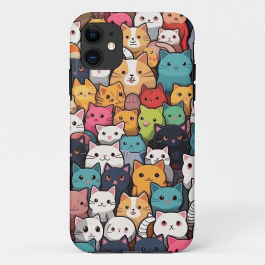 Coques Case-Mate iPhone Imaginaire Feline : Cute Anime Cats Galore (Dos)