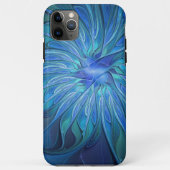 Coques Case-Mate iPhone Imaginaire Fleur Bleue Motif, Art Fractal Abstrait (Dos)