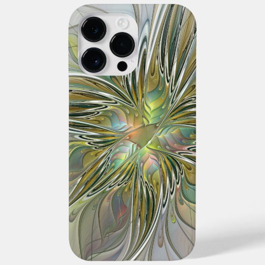 Coques Case-Mate iPhone Imaginaire Floral Fleur Art Fractal Moderne Avec O (Verso)