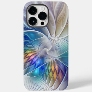Coque Pour Pour iPhone 14 Pro Max Imaginaire Floral, Fleur Fractale Abstraite coloré