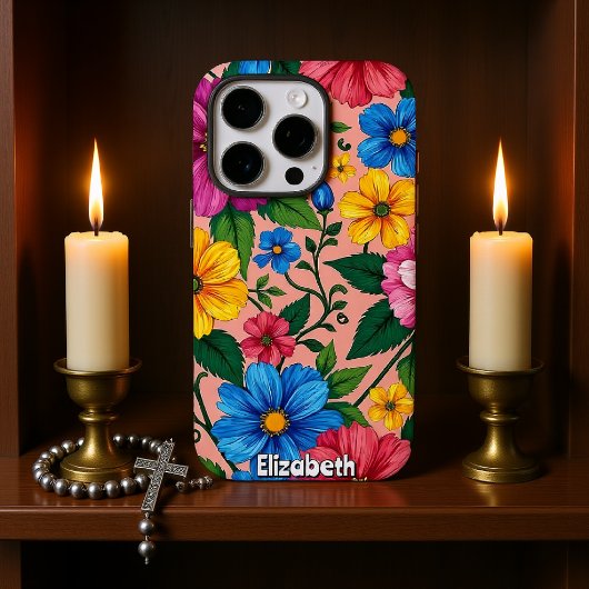 Coques Case-Mate iPhone Imaginaire floral : Un jardin de fleurs