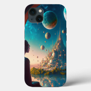 Case-Mate iPhone Case Imaginaire futuriste Château Paysage Coque-Mate iP