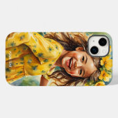 Coques Case-Mate iPhone Imaginaire Jolie Fleurs Vides Filles Pluie (Verso (horizontal))