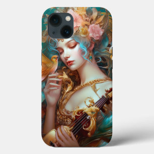 Case-Mate iPhone Case Imaginaire Lady Avec Lute & Butterfly Bird