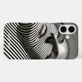 Coques Case-Mate iPhone Imaginaire mignon noir blanc visage (Verso (horizontal))