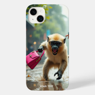 Coque Pour iPhone 14 Plus Imaginaire mignon singe Sac fille