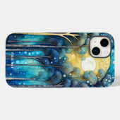 Coques Case-Mate iPhone Imaginaire mignonne lune Abstraite de forêt (Verso (horizontal))
