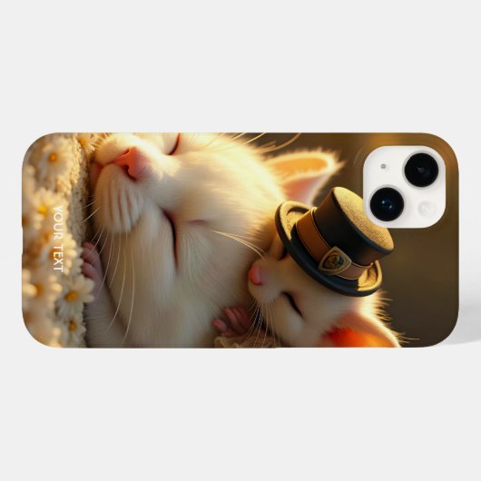 Coques Case-Mate iPhone Imaginaire mignonne souris souris amour chatte (Verso (horizontal))