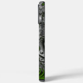 Coques Case-Mate iPhone Imaginaire Monde Vert Et Gris Art Fractal Abstrait (Verso / Gauche)