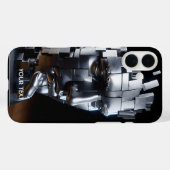 Coques Case-Mate iPhone Imaginaire Mur Visage Métal Sculpture (Verso (horizontal))