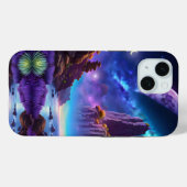 Coques Case-Mate iPhone Imaginaire paysage de lavande (Verso (horizontal))