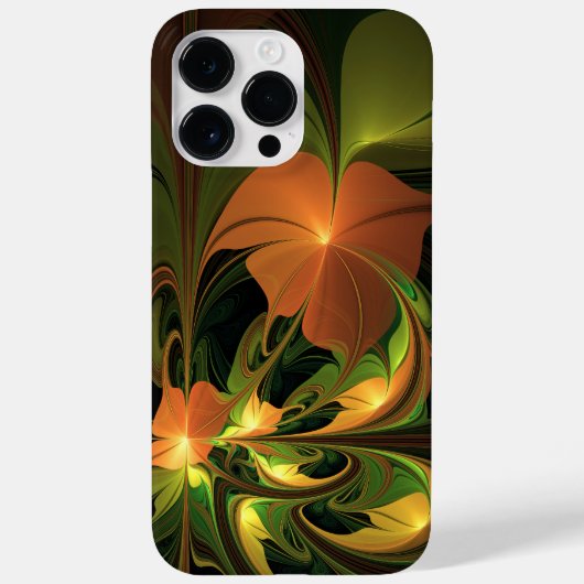 Coques Case-Mate iPhone Imaginaire Plante Abstrait rouille verte Brown fra (Verso)