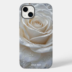Coque Pour iPhone 14 Plus Imaginaire Rose blanche mignonne gouttes