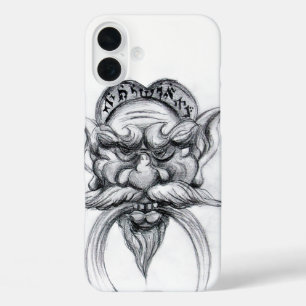 iPhone 16 Plus Case IMAGINAIRE TAROT/ANTIQUE MASQUE GROTESQUE Noir Bla