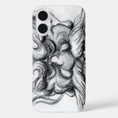 Coques Case-Mate iPhone IMAGINAIRE TAROT/ANTIQUE MASQUE GROTESQUE Noir Bla (Verso)