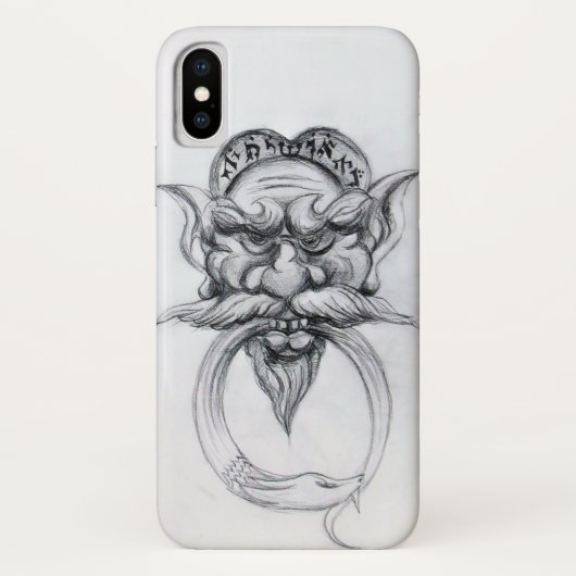 Coques Case-Mate iPhone IMAGINAIRE TAROT/ANTIQUE MASQUE GROTESQUE Noir Bla (Dos)
