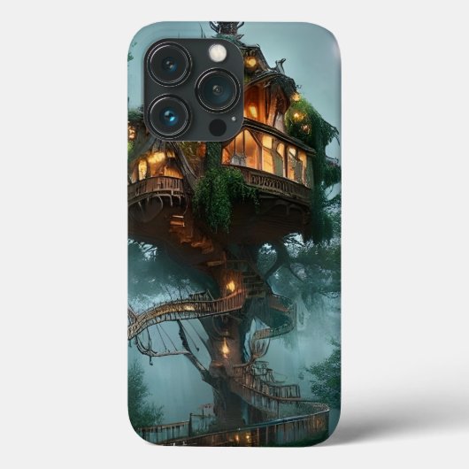 Coques Case-Mate iPhone Imaginaire Tree House Artwork numérique (Verso)
