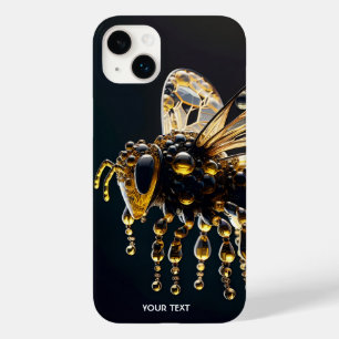 Coque Pour iPhone 14 Plus Imaginaire Verre mignon Abeille noire jaune