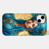 Coques Case-Mate iPhone Imaginaire Vive Bleu Vive Belle Fille (Verso (horizontal))