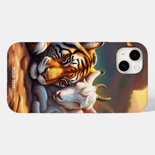 Coques Case-Mate iPhone Imaginaire Vive Sleeping Tiger Chèvre (Verso (horizontal))