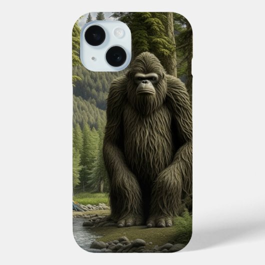 Coques Case-Mate iPhone Immense Bigfoot assis dans les Bois (Verso)