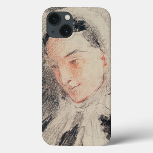 Coques Case-Mate iPhone Impératrice Eugénie (craie noire et rouge) (Verso)
