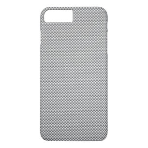 Coques Pour iPhone Impression à la déco en fibre de carbone argent