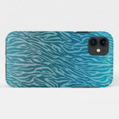 Coques Case-Mate iPhone Impression Aqua Ombre Zebra (Dos (Horizontal))