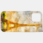 Coques Case-Mate iPhone Impression artistique aquarelle du coucher de sole (Verso (horizontal))
