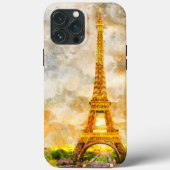 Coques Case-Mate iPhone Impression artistique aquarelle du coucher de sole (Verso)